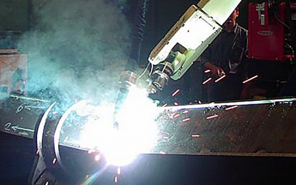 Greiderio lonžerono suvirinimo robotas